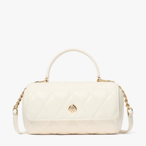 Kate Spade Novelty Valentines Heart Barrel love Quilted Crossbody